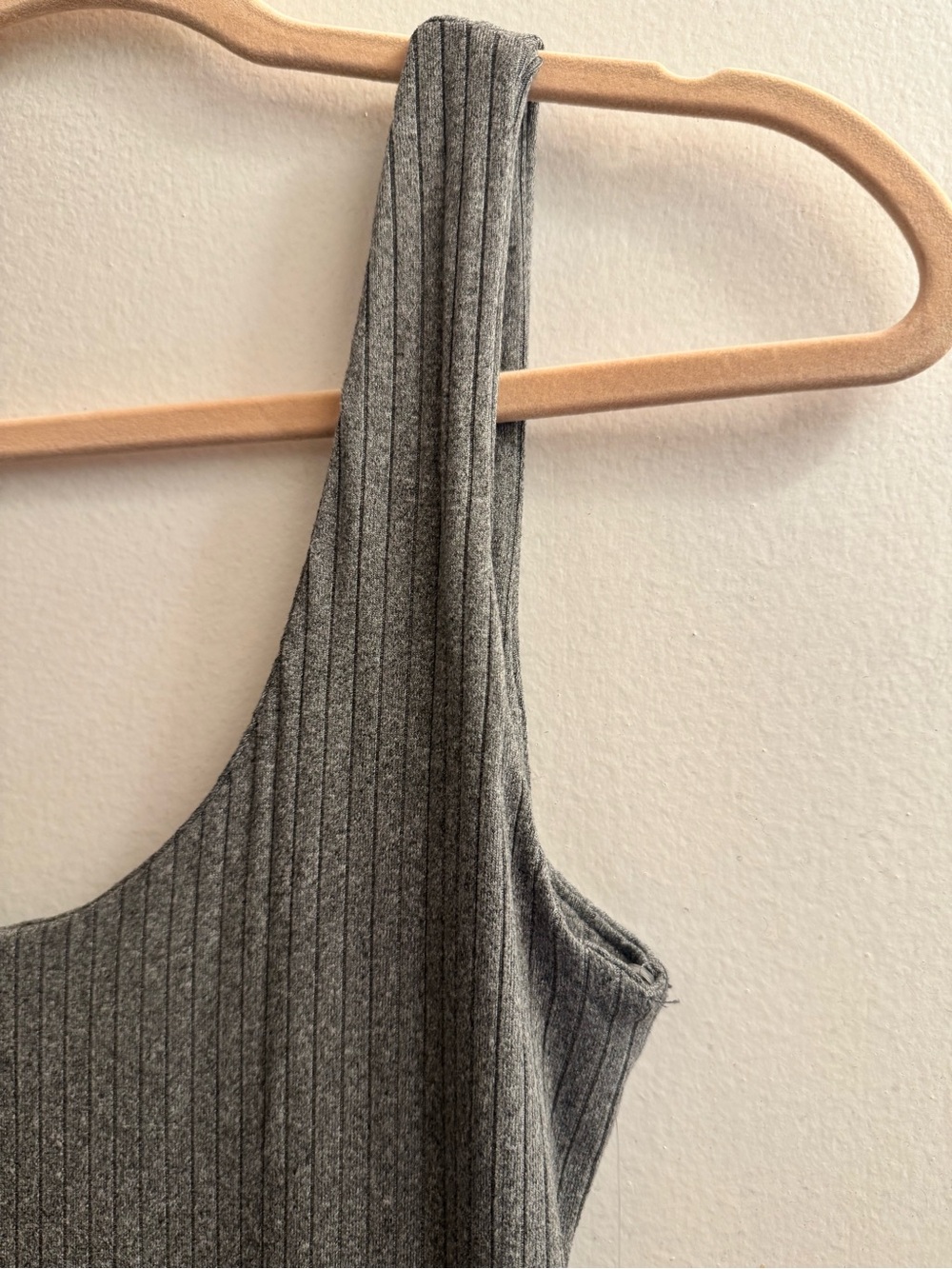 Heart Hips Gray Ribbed Midi Tank Dress - Picture 4 of 9
